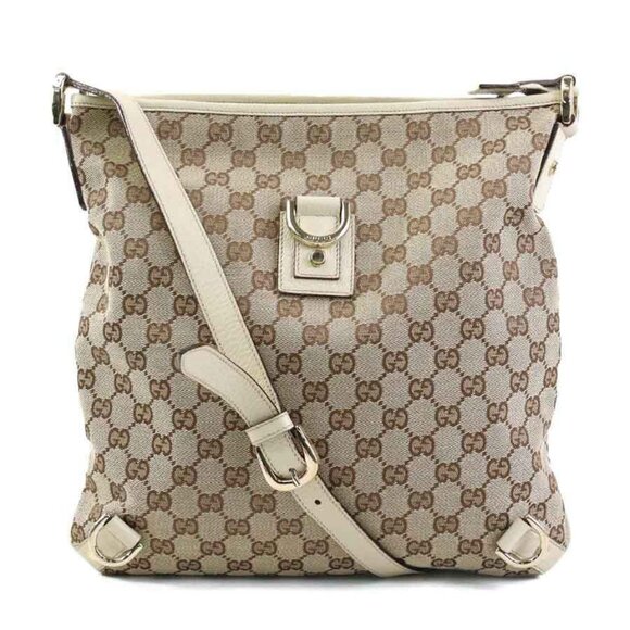 Auth GUCCI Crossbody Shoulder Bag Beige GG Canvas/Leather/Goldtone - e59892a - Picture 1 of 14